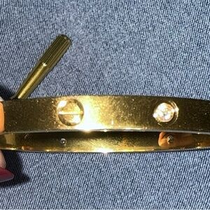 Gold Bracelet with Crystal Accents